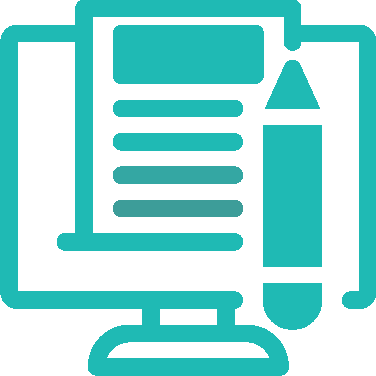 Clickable icon representing blog